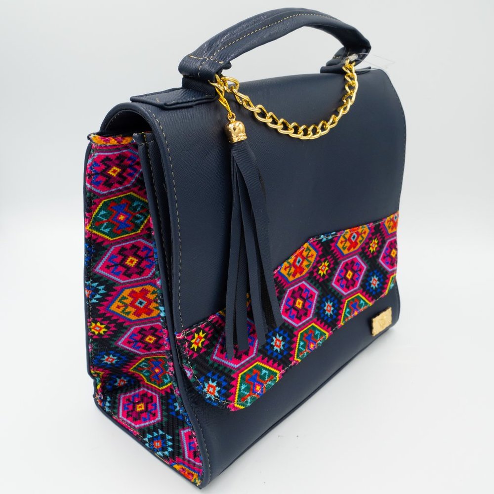 Faux Leather Crossbody Tote